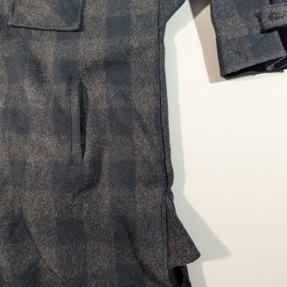 Swanndri Mosgiel Mens Wool Zip Front Bush Shirt/Coat Grey Blue - Picture 7 of 16